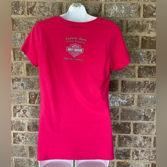 Woman's Harley-Davidson Pink Tee  shirt Size Large Daphne Alabama - Picture 9 of 10